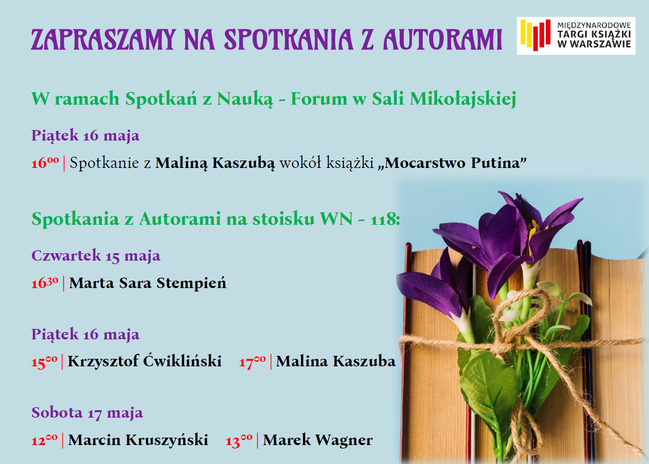 Targi Książki spotkania autorskie